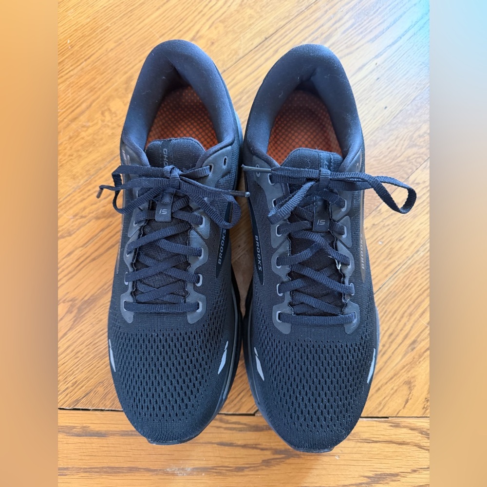 Brooks Men's Black Ghost 15 Neutral Running Shoes Sz 13 Wide (2E)